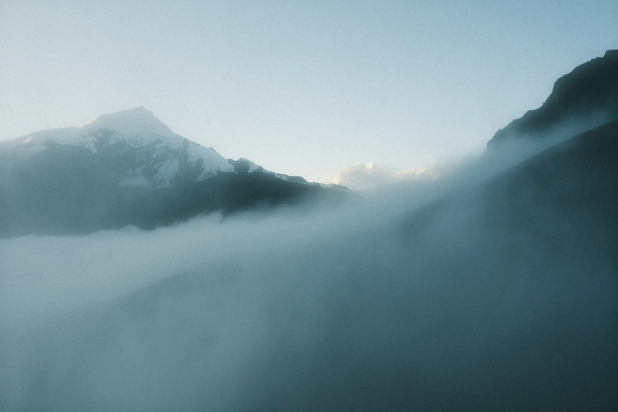 Mountain Inside Clouds